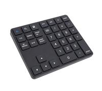 Lazmin112 Bluetooth Number Pad, Rechargeable Wireless Numeric Keypad, 35 Keys External Numpad Keyboard, Data Entry Keyboard for OS X Laptop Desktop Smartphone (Black)