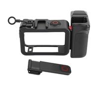 Lazmin112 Camera Cage Kit for Osmo Action 6, High Strength ABS Protective Frame with Cold Shoe Mount for Microphone and LED Light, Anti Drop Wrist Rope and Quick Disassembly