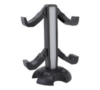 Lazmin112 Controller Charger Holder, 9 Rgb Light Modes, Status Indicators, Usb A Type C Port, with 2 Charging Docks, Wireless Charger Staion, for Game Controller, phone, Headphone