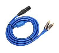 Lazmin112 Convenient XLR Male to Dual Sound Cord, Easy Plug and Play for Home Speaker, Effects, Mixer