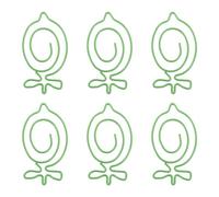 Lazmin112 Cute Planner Clips, Multi Purpose Eye Catching Fruit Shape 100 Pieces Box Packed Cute Paper Clips Anti Slip for School (Green Lemon)