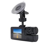 Lazmin112 Dash Camera, Dual Lens Recording 1920x1080P Front and 1280x720P Inside, WiFi Mobile Interconnection, Parking Surveillance, LCD Display, with 32GB Card, for Cars