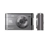 Lazmin112 Digital Camera, 4K 48MP 18X Zoom Compact Camera with 3in Screen, Webcam Mode, Slow Motion, Time Lapse, Face Recognition, Beauty Enhancement, Smile Shutter, USB Connection (Silver Gray)