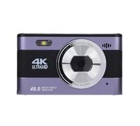Lazmin112 Digital Camera, 4K 48MP 18X Zoom Compact Camera with 3in Screen, Webcam Mode, Slow Motion, Time Lapse, Face Recognition, Beauty Enhancement, Smile Shutter, USB Connection (Purple)