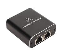 Lazmin112 Ethernet Gigabit Splitter, Simultaneous Internet Access, Sharing, Aluminum Alloy, Up to 1000Mbps, Plug & Play