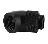 Lazmin112 G1/4" Thread Extender Fitting,45°Bend Angle Enhance Adapter Fitting for Computer Water Cooling System, Black