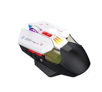 Lazmin112 Gaming Mouse, RGB Backlit Programmable Mouse with 2.4G BT 5.0 Dual Mode, Up to 2400DPI, Rechargeable Computer Mouse for 10, Android