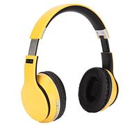 Lazmin112 Headphone, Multifunction Foldable Wireless Earphones, Support BT AUX Connection, Support Memory Card FM Playback Mode, for Sports Gaming (Yellow)