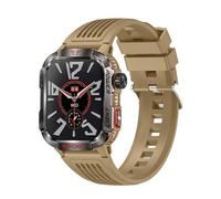 Lazmin112 HT29 Smart Watch for Men, 2.01 Inch HD Touchscreen Fitness Tracker with 100+ Sports Modes, IP68 water proof, Heart Rate Sleep Monitor, Built in Flashlight, for (Yellow)