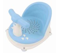 Lazmin112 Infant Shower Chair Foldable Skin Proof Baby Bath for Washroom Bathroom,Compact Detachable Handle Suction Cup for Travel Vacation,PP Material (Sky Blue)