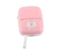 Lazmin112 Inkless Pocket Thermal Printer Portable Mini Sticker Printer for Students, Office, and Home Use (Pink)