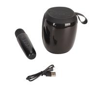 Lazmin112 Karaoke Machine Subwoofer StereoSpeaker with Built in Reverberation, RGB Light, Big Speaker and Long Battery Life, Double Suspension Lanyard (Black)