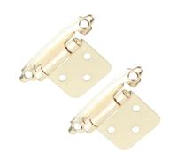 Lazmin112 Kitchen Cabinet Hinges, Wide Application 1/2in Overlay Steel Easy to Install Erosion Self Closing Rv Cabinet Hinge for Rv Boat Bathroom Kitchen (Golden)