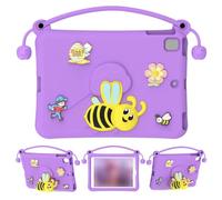 Lazmin112 Lazmin112 EVA Protective Case, Shock Proof 10.2 Air 3 Pro 10.5 Cover with Built in Stand, for Learning Watching Videos (Orange) (Purple)