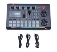 Lazmin112 Live Sound Card, Professional Mixer with Voice Changer and 16 Sound Effects, USB Interface with Bluetooth, for Podcasting Live Streaming Gaming Karaoke