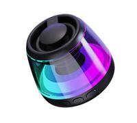 Lazmin112 Magnetic Bluetooth Speaker, Portable Wireless Speaker with Transparent RGB Light and 5W Powerful Bass, Bluetooth 5.3 Stable Connection, for Outdoor Party Home Travel