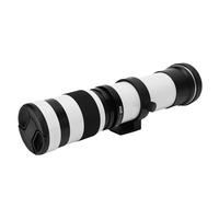 Lazmin112 Manual Focus RF Mount Camera Telephoto Lens F8.3 to F16 420 to 800mm Lens for Astrophotography (White)