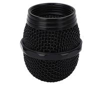 Lazmin112 Microphone Ball Head Mesh Grill, Stainless Steel Black Mic Replacement Mesh Cover, Built in Blowout Resistant Cotton