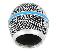 Lazmin112 Microphone Ball Head Mesh Grill, Stainless Steel Grille Microphone Ball Head Cover, with Standard Thread, Replacement for Beta58A