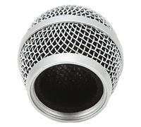Lazmin112 Microphone Grille Ball Head, Stainless Steel Microphone Head Replace Cover, Built in Foam Filter for PG58 BLX288