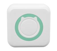 Lazmin112 Mini Thermal Printer, Cute Cat Shape Ink Portable Photo Printer, APP Control Inkless Printing Learning Machine for Picture Label Barcode, 1200mAh Battery (Green)