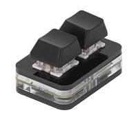 Lazmin112 Mini USB Mechanical Keypad with 2 Keys, Red Switch, Copy Paste Function, Easy to Program, Instruction Saving, Easy Operation, USB Cable, Caliper, Good Texture (Black)