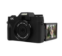 Lazmin112 Mirrorless Camera, 6K Video Recording, 3.0 Inch, 180° Rotate Flip Screen, 16X Digital Zoom, Autofocus, Led Fill Light, 64Mp Cmos Sensor, 13Mp Pixels Sensor, Digital Camera (Black)