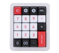 Lazmin112 Number Pad, Hot Swappable, 12 Rgb Led Backlight, Wired Mechanical Numeric Keypad, 19 Programmable Keys, Anti Ghosting and No Conflict, Linear Red Switches, for Computer (White)