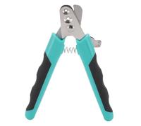 Lazmin112 Pet Claw Trimmer, Prevent Slip Double Round Holes Easy To Use Ergonomic Handle Locking Design Dog Nail Clippers Safe Stainless Steel Blades for Dogs (Lake Blue (WOOF: Approx. 101.6cm /