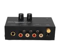 Lazmin112 Phono Preamp for Turntable, RIAA Equalized Low Noise Moving Magnet Preamplifier with and 1/4in Outputs, Metal Shell Compact Design for Record Player (UK Plug)