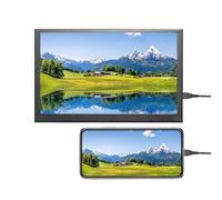 Lazmin112 Portable Monitor Touchscreen, Capacitive 5 Point Touch Display, for Win 7, 1024x600, 170° View Angle, 400Cd/m², Contrast Ratio 700:1, Internet Speed, Date, Volume, Weather