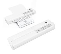 Lazmin112 Portable Printer Wireless for Travel, 203DPI Bluetooth Thermal Printer A4 Size, Inkless Mobile Printer for IOS, Android, Laptop for Office, Car, Home