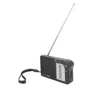 Lazmin112 Portable Radio, Fm Am, 3.5mm Headphone Jack, Compact And Portable, 21cm Antenna, Advanced Chip, Built In Magnetic Speaker, 800mAh, Rechargeable Radio, for Study, Work (Silver)