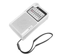 Lazmin112 Portable Radio, Fm Am, 3.5mm Headphone Jack, Compact And Portable, 21cm Antenna, Advanced Chip, Built In Magnetic Speaker, 800mAh, Rechargeable Radio, for Study, Work (Black)
