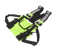 Lazmin112 Radio Chest Rig, Harness Radio Holster, Adjustable Chest Bag, with Front Pack Pouch, Universal for Two Way Walkie Talkie, for Men Women, Fruit Green
