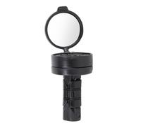 Lazmin112 Rearview Mirror At the End of the Handlebar Adjustable HD Glass Lens Stable Structure for Safe Outdoor Cycling