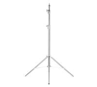 Lazmin112 Robust Light Stand Made of Stainless Steel for Use in the Studio and Outdoors, Height Adjustable Up to 3 Meters, Compact and Portable for Easy Transport