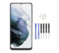 Lazmin112 Screen Replacement for S21 Plus 5G, 6.7 Inch LCD Display 1440x3120 Pixels 505 PPI Multi Touch 3D Sensitive Digitizer Assembly with Frame and Repair Tools, for SM G996B (Silver)