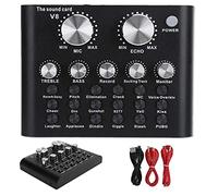 Lazmin112 Sound Mixer Board, Bluetooth Audio Mixer with 112 Electroacoustics, 18 Sound Effects, Voice Changer, for Music Recording, Karaoke, Live Broadcast, Black