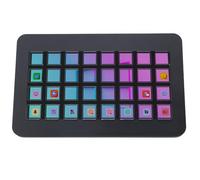 Lazmin112 Stream Control Deck, 32 LCD Keys Programmable Studio Controller Ro Keyboard with Customizable Display Images, for PC Live Streaming OBS Twitch (Black)
