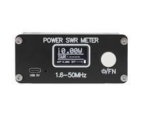 Lazmin112 SWR Power Meter, Digital Display HF Short Wave Standing Meter 1.6-50MHz 150W with USB Firmware Update, for Two Way Radio CB Antenna Analyzer
