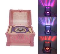 Lazmin112 Treasure Chest Projector Night Light, Flowing Lights Projection, Bluetooth Speaker, Remote Control, Timer Feature, for Bedrooms, Home Theaters, Kids Rooms, Decorations (Roseate)