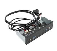 Lazmin112 USB C Header Adapter, Front Panel Adapter with 6 Interfaces, 5Gbps High Speed Transmission, Easy to Use, Premium Material, 0.8m Cable, for (Optical Drive Position 2U3, 2U2, 2C 19PIN)