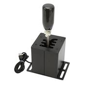 Lazmin112 USB Simulator Shifter, 6+R Racing H Shifter with Carbon Fiber Grip, for G29 G27 G25 G920 Sim Racing Games, for T300RS GT Steering Wheel PC, Black