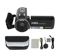 Lazmin112 Video Camera Camcorder, 1080P HD 24MP Digital Camera Recorder, 16X Digital Zoom Vlogging Camera, 3 Inch Rotatable Screen Handycam Camcorder, with Lens Hood