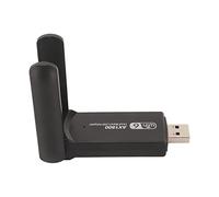 Lazmin112 WiFi Adapter, 1800Mbps Dual Band WiFi Adapter, with Dual 3dbi Antennas 2.4G 5G USB3.0 Plug and Play USB 6, for Laptops Tablets, for