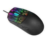 Lazmin112 Wired Gaming Mouse, 6 Key Matte Texture, 1200-1600-2400-3600Dpi, Rgb Backlit Mouse, 8G Acceleration, 30IPS, 1.5m Cable, 4000FPS, 125HZ, Ergonomic, for Gaming, Work (Black)