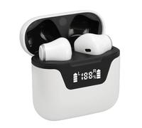 Lazmin112 Wireless Language Translator Earbuds, 144 Languages Online, Monaural Binaural Voice Translator, Support Music Calling, for Travelling Learning (White)