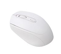 Lazmin112 Wireless Mouse, Quiet and Low Noise, 800/1200/1600 Dpi, Automatic Sleep, Ergonomic Dasign, 2.4G and Bluetooth , Macaron Color, Rechargeable Gaming Mouse, for Work, Gaming (White)