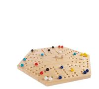 Lazmin112 Wooden Hexagonal Flying Chess Board Game Puzzle Toy for Children Double Sided Painted Educational Game for Kids & Fun Night for Adults Wood Material (Photo Color)